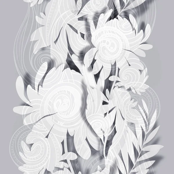 Kağıt Çiçekler Boyutlu Illüzyon Modern Kusursuz Desen Dijital Suluboya Karışık — Stok fotoğraf