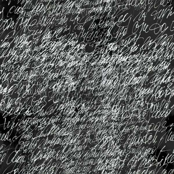 ヴィンテージ文字モノクロシームレスパターン 水彩の質感を持つ混合メディアアートワーク スクラップブッキング デカッページペーパー 織物などのための無限のモチーフ — ストック写真