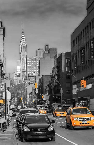 Taxi amarillo en Nueva York — Foto de Stock