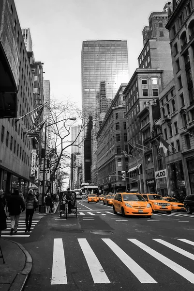 Žluté taxi v new Yorku — Stock fotografie