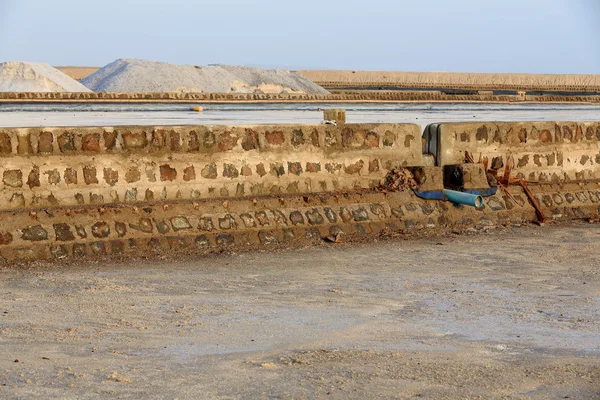 Walls of salt evaporation ponds. Lake Afrera-Ethiopia. 0146 — Stock Photo, Image