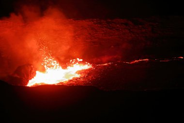 Lav gölü haldeki volkan-Danakil-Etiyopya yakma. 0212
