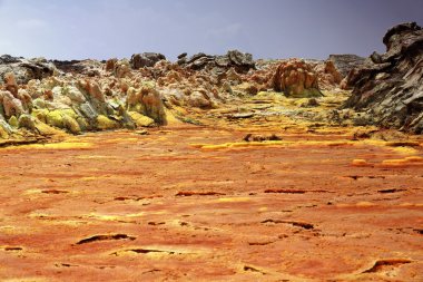 50-60 ms.over yükselen Dallol dağ tuz daireler. Danakil-Etiyopya. 0322