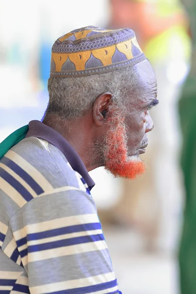 Red bearded afar man. Berahile-Ethiopia. 0387 — Stock Photo, Image