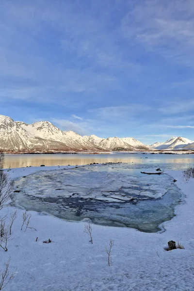 View Depuis End Forfjorden Vers Gardselva River Lovikdalen Valley Mounts — Photo