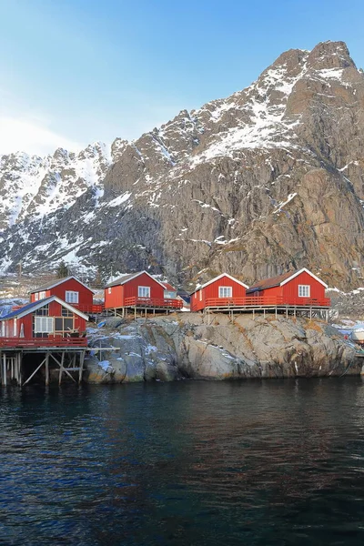 Red Rorbuer Autrefois Cabanes Pêche Saisonnières Maintenant Usage Touristique Fermé — Photo