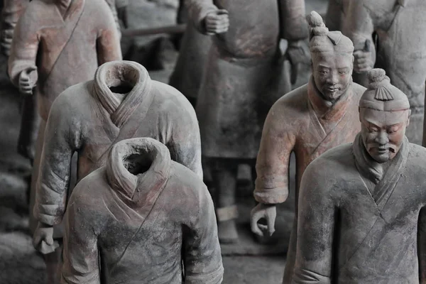Terracotta Army Warriors Funerary Sculptures Depicting Army Qin Shi Huang — Stock Photo, Image