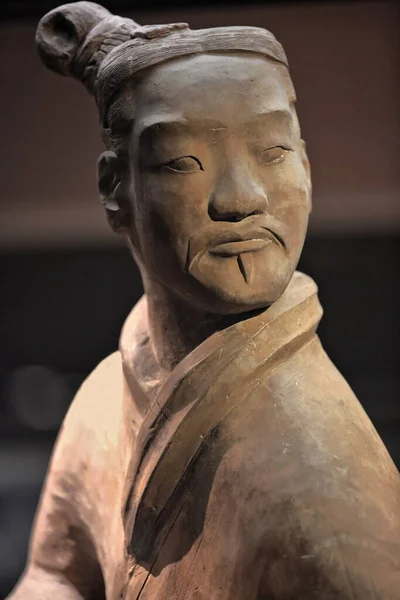 Terracotta Army Warrior Funerary Sculpture Depicting Army Qin Shi Huang — Stock Photo, Image