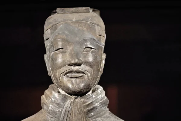 Escultura Guerrera Funeraria Del Ejército Terracota Que Representa Ejército Qin —  Fotos de Stock