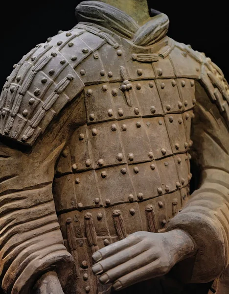 Terracotta Army Warrior Funerary Sculpture Depicting Army Qin Shi Huang — Stock Photo, Image