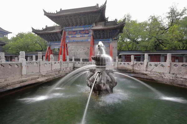 Fontana Drago Scolpita Nella Piscina Pan Chi Tempio Confucio Kong — Foto Stock