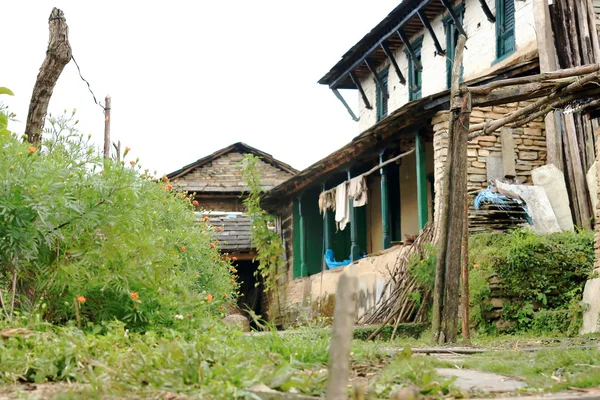 Traditional gurung homestead. Ghandruk-Nepal. 0627 — Stock Photo, Image