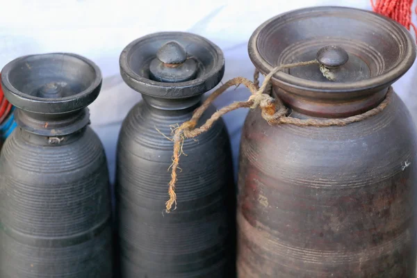 Keramických nádob. Pokhara Nepál. 0756 — Stock fotografie