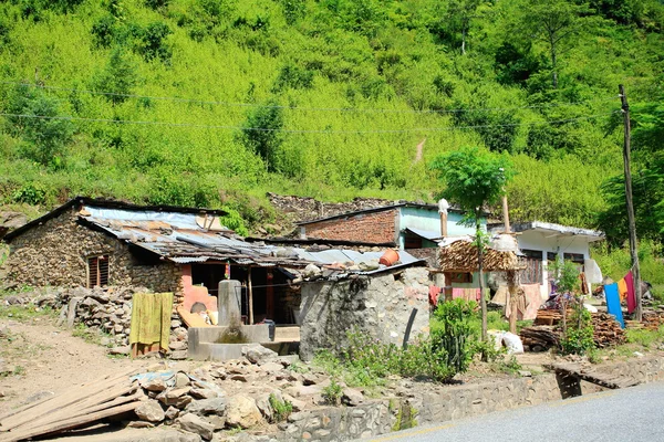 Small hamlet-Prithvi Highway. Aanbu Khaireni-Nepal. 0772 — Stock Photo, Image