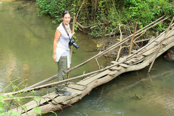 Tourist in the bufferzone off the park. Chitwan-Nepal. 0908