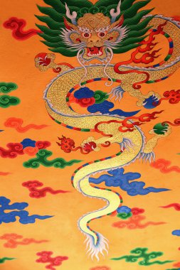 Budist duvar dekorasyonu. Thrangu Tashi Yangtse Manastırı-Nepal. 0987
