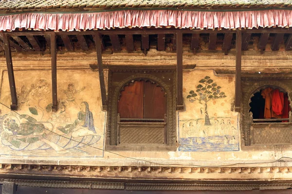 Sattal 或 pilgrim.s 的房子。Panauti-尼泊尔。1072 — 图库照片