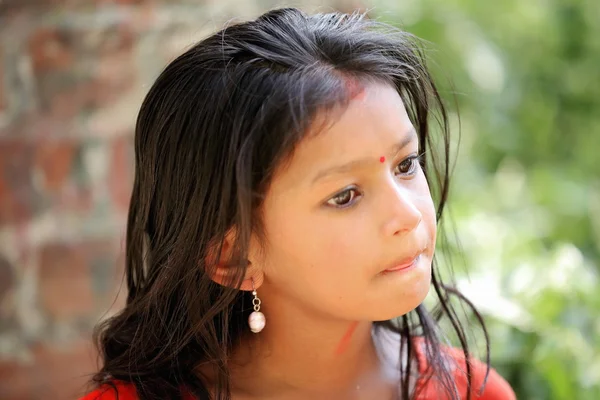 Nepalesisches Mädchen. Panauti-Nepal. 1065 — Stockfoto
