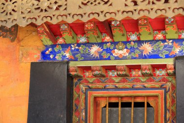manycolored kapı çerçeve. Drepung Manastırı-lhasa-tibet-Çin. 1197