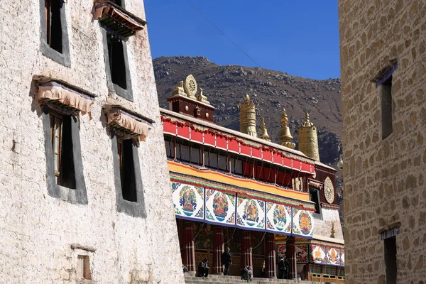 Coqen Hall w klasztorze Drepung-Tybet. 1221 — Zdjęcie stockowe