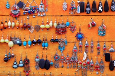 Artisanal earrings. Lhasa-Tibet. 1351 clipart