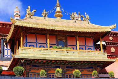 Gilded roofs. Jokhang temple-Lhasa-Tibet. 1413 clipart