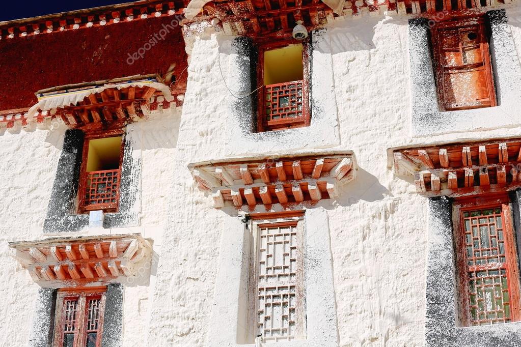 Whitewashed walls-red windows. Potala Palace-Lhasa-Tibet. 1388