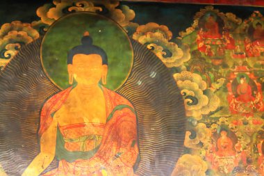 Budist resim. Jokhang tapınak-Lhasa-Tibet. 1421