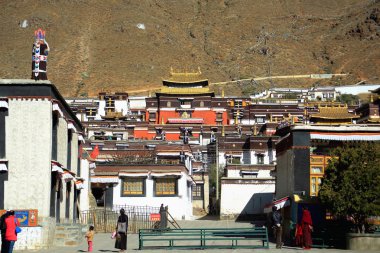 Tashilhunpo Manastırı binalarda. Shigatse-Tibet. 1684