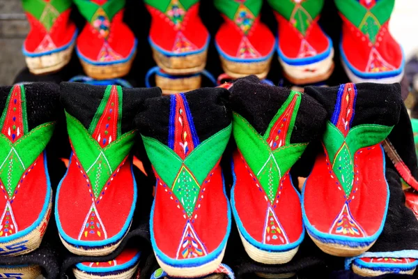 Traditionelle Schuhe. shigatse-tibet. 1781 — Stockfoto