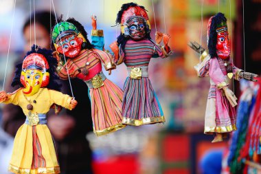 Traditional nepalese puppets-marionettes. Kathmandu-Nepal. 2022 clipart