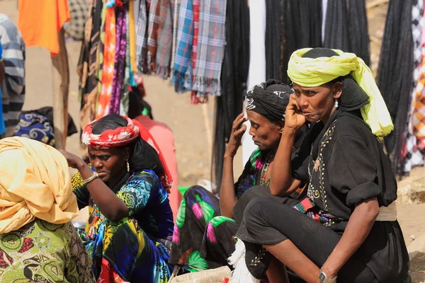 Frauen beim sonntäglichen Markt. senbete-äthiopien. 0047 — Stockfoto