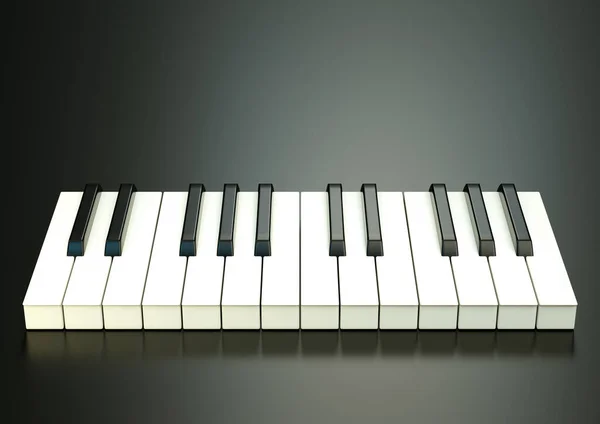 Grande Piano Sob Fundo Preto Irendering Alta Qualidade Renderização — Fotografia de Stock