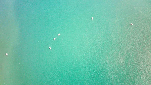 Záběr Leteckého Pohledu Scanno Jezero Pochází Obrovského Sesuvu Půdy Který — Stock fotografie