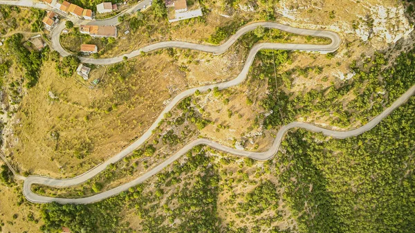 View Drone Serpentine Road — Stock Photo, Image