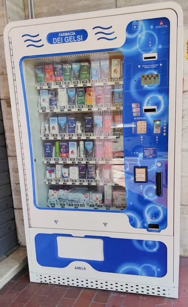 Rome Italy, April -14. 2021. machine with condoms — Stock Photo, Image