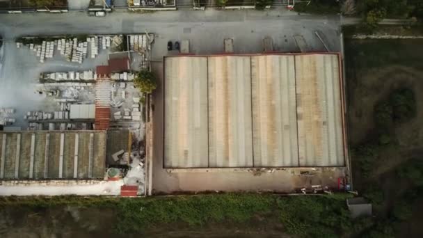 Vista do drone na zona industrial — Vídeo de Stock