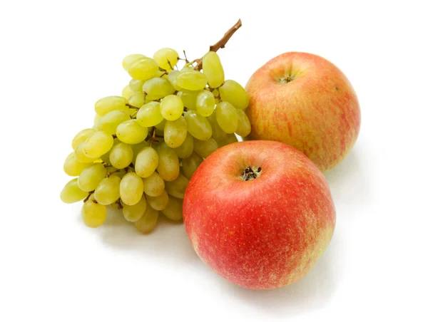 Ripe red apples and grapes — Stock Photo, Image