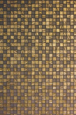 Mozaik fayans arka planı. Altın gölgeler.
