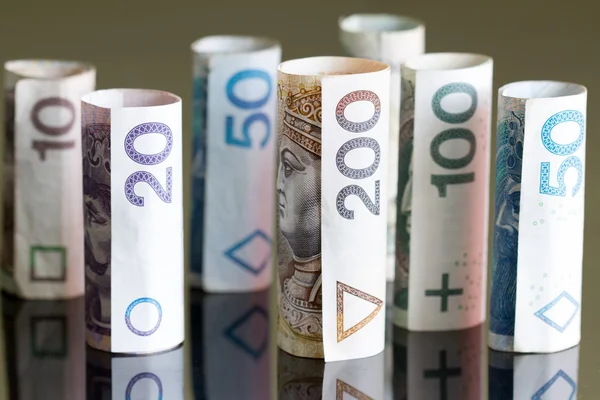 Banknotenrolle poliert Geld abstrakt — Stockfoto