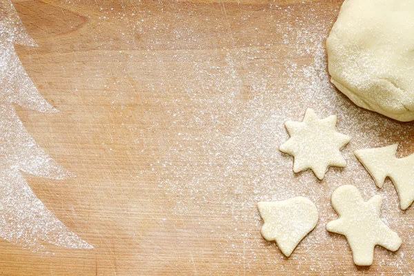 Fondo de respaldo de comida de Navidad abstracta en tablero vintage — Foto de Stock