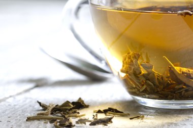 Beyaz çay soyut portre bardak