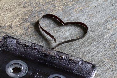 Kalp Manyetik bant soyut aşk kavramı ile ses kaseti