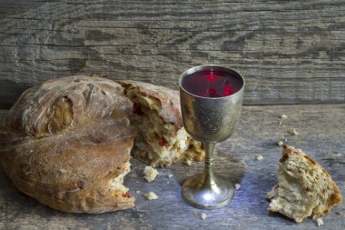 Ekmek ve şarap komünyon işareti simgesi