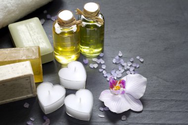 Natürmort kozmetik vücut bakımı ve spa için soyut