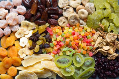 Şekerlenmiş meyve arka plan doku karışık karışım