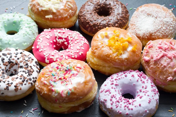Traditional Polish donuts sweets closeup — Stock Photo, Image