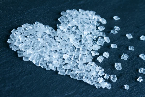 Cristales de azúcar abstractos en forma de corazón —  Fotos de Stock