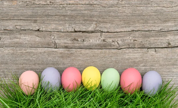 Pastel colored easter eggs — Stock Photo, Image