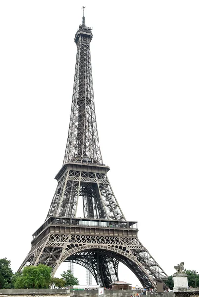 Eiffelturm über weißem hintergrund. Paris, Frankreich — Stockfoto